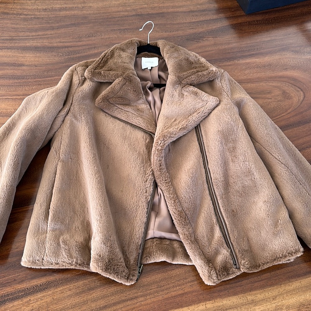 VINCE faux fur jacket